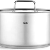Fissler - Pure Collection 9.5”, 6 Qt Stock Pot With Glass Lid - 086-115-24-0000