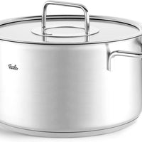 Fissler - Pure Collection 9.5”, 6 Qt Stock Pot With Glass Lid - 086-115-24-0000