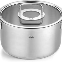 Fissler - Pure Collection 9.5”, 6 Qt Stock Pot With Glass Lid - 086-115-24-0000