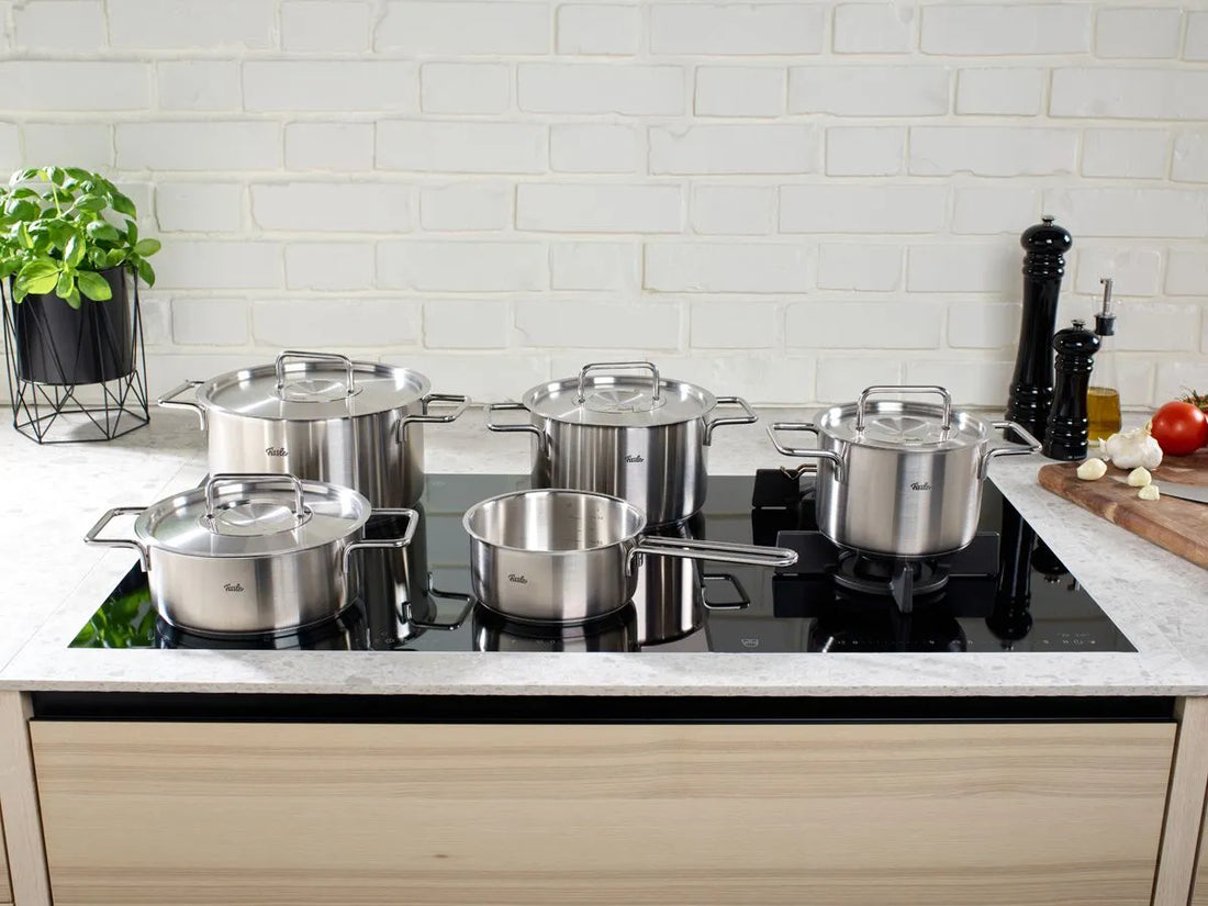 Fissler - Pure Collection Stainless Steel 9 Pcs Cookware Set with Metal Lids - 086-114-05-0000