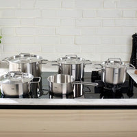 Fissler - Pure Collection Stainless Steel 9 Pcs Cookware Set with Metal Lids - 086-114-05-0000