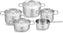 Fissler - Pure Collection Stainless Steel 9 Pcs Cookware Set with Metal Lids - 086-114-05-0000