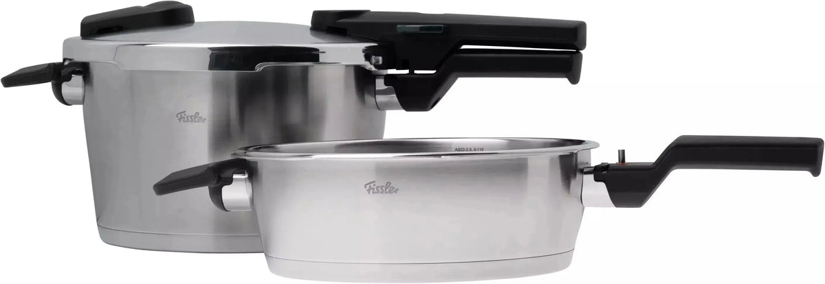 Fissler - Vitaquick® Premium 2 Pcs set, 2.6 Quart Pressure Skillet Set and 4.8 Quart Pressure Cooker - 602-410-11-0000