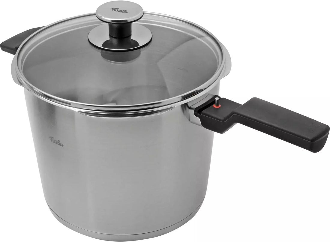 Fissler - Vitaquick® Premium 2 Pcs set, 3.7 Quart and 6.3 Quart Pressure Cooker plus Glass Lid - 602-410-13-0800