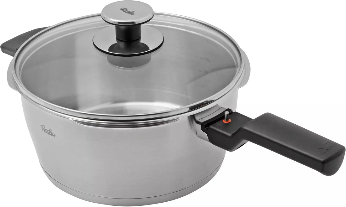 Fissler - Vitaquick® Premium 2 Pcs set, 3.7 Quart and 6.3 Quart Pressure Cooker plus Glass Lid - 602-410-13-0800