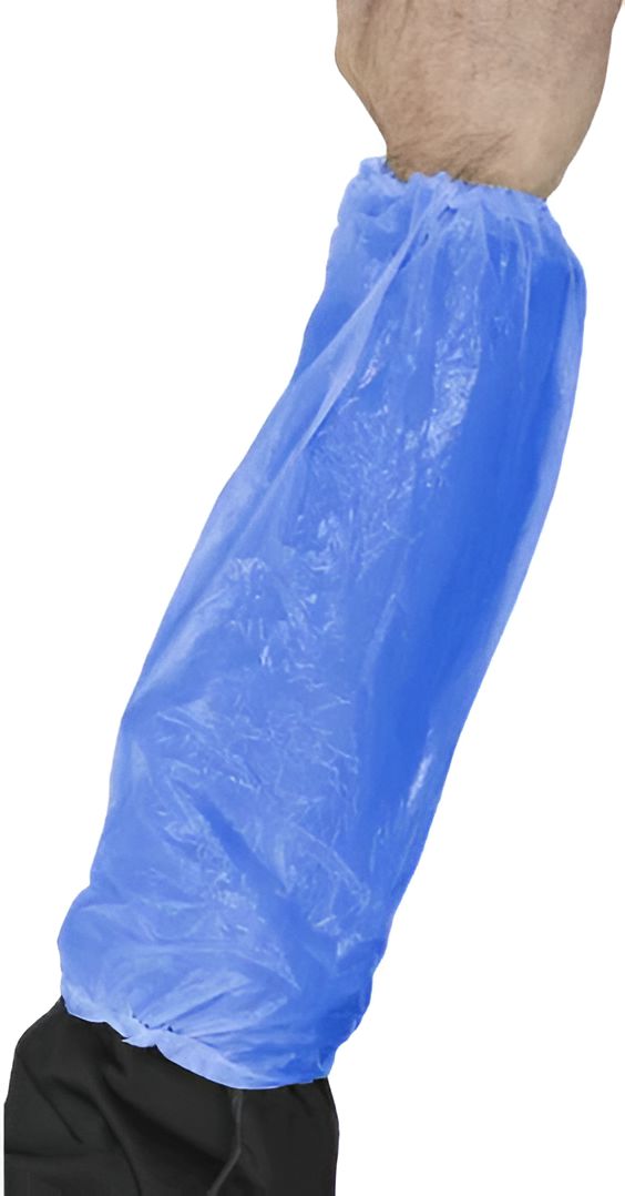 Forcefield - 16" Blue Poly Disposable Sleeves, 1000 Pairs/Cs - 021-PS-16B-I