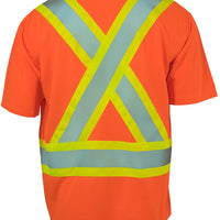 Forcefield - Hi Visibility Orange Medium Neck Short Sleeve Crew Safety T-Shirt - 022BESAM
