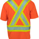 Forcefield - Hi Visibility Orange Medium Neck Short Sleeve Crew Safety T-Shirt - 022BESAM