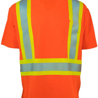 Forcefield - Hi Visibility Orange Medium Neck Short Sleeve Crew Safety T-Shirt - 022BESAM