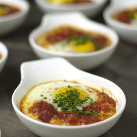 Fortessa - 12 PC 4.5" Fortaluxe SuperWhite Tasting Spoons Tasting Bowl (11 cm) - ALU-00-011