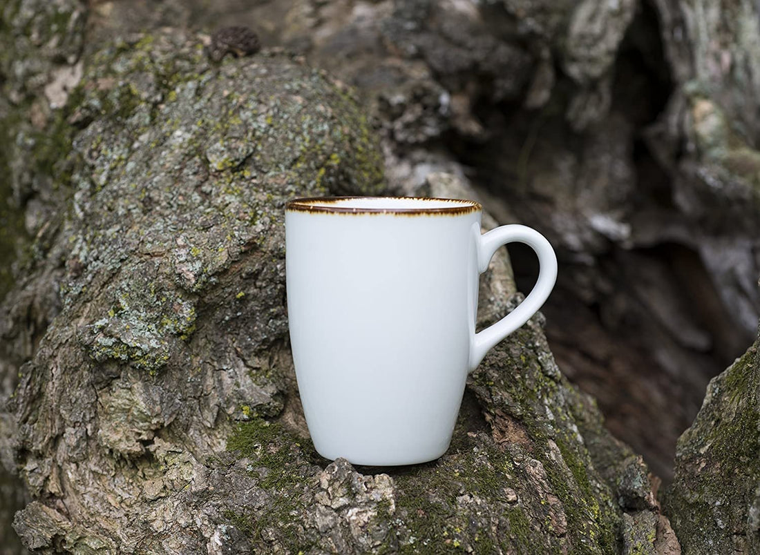 Fortessa - 12.75 oz Salt Tapered Mugs, Pack of 4 - TC7400.DV.4.17