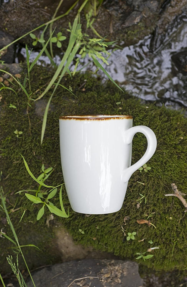 Fortessa - 12.75 oz Salt Tapered Mugs, Pack of 4 - TC7400.DV.4.17