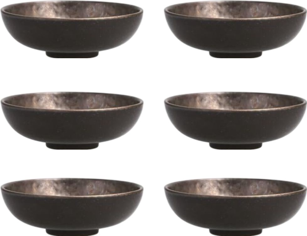 Fortessa - 15.5 Oz Nivo Metallic Soup Bowl, Pack of 6 - D752.315.0000