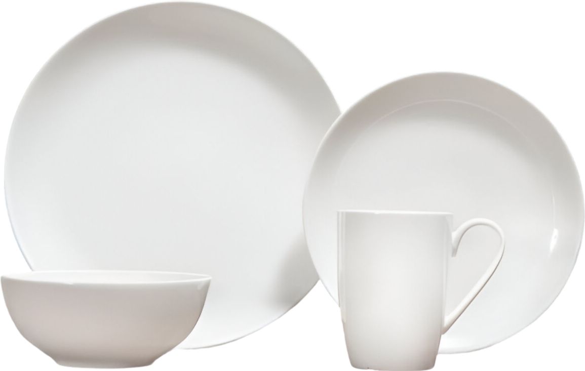 Fortessa - 16 Pc Fortaluxe SuperWhite Caldera Dinnerware Set - 16PPS.6300