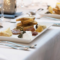 Fortessa - 2 PC 16" x 10" Fortaluxe SuperWhite Plaza Rectangle Tray (40 x 25 cm) - V0818-3041