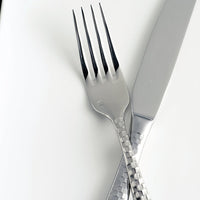 Fortessa - 20 PC Lucca Faceted Stainless Steel Flatware Set - 5PPS-102FC-20PC