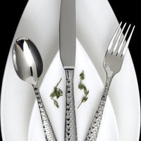 Fortessa - 20 PC Lucca Faceted Stainless Steel Flatware Set - 5PPS-102FC-20PC