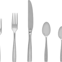 Fortessa - 20 PC Ringo Stainless Steel Flatware Set - 5PPS-103-20PC