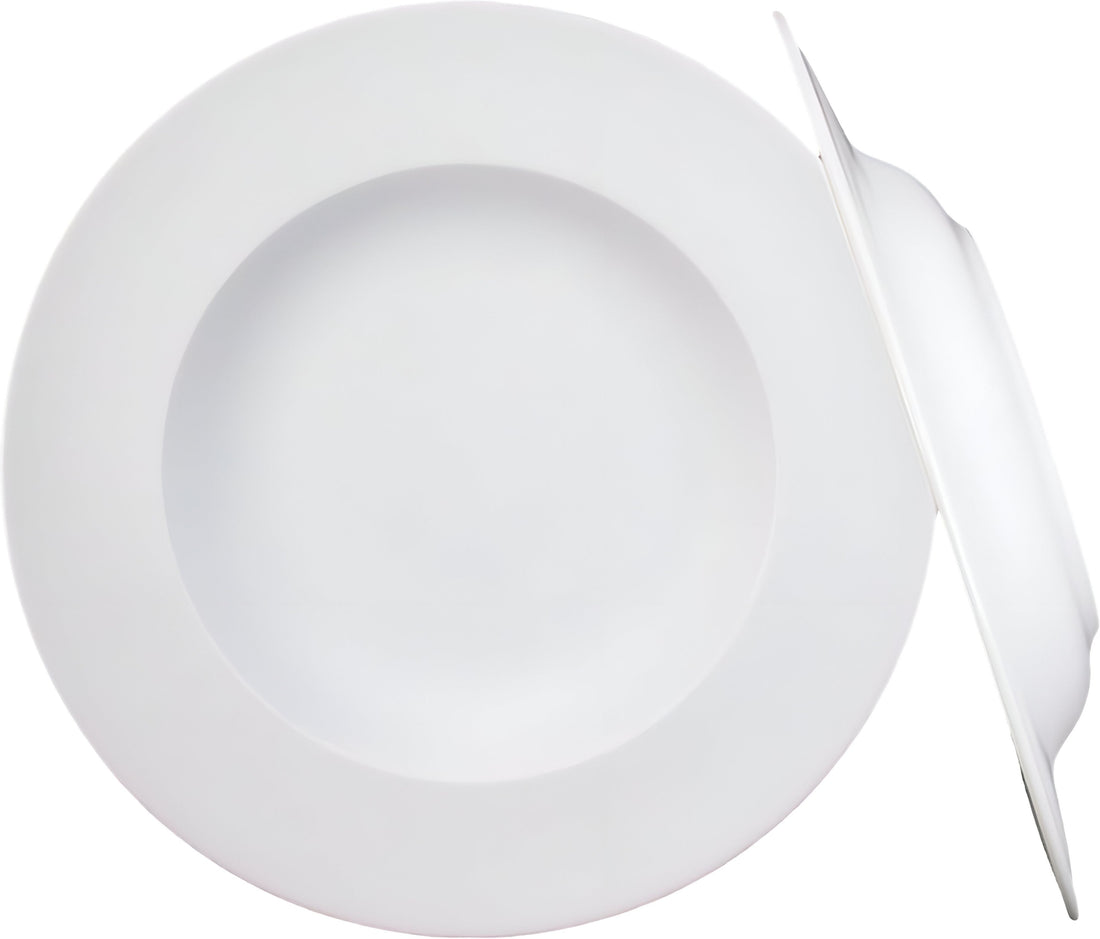 Fortessa - 11.75" Fortaluxe SuperWhite Ilona Wide Rim Pasta Bowl (30 cm), Pack of 12 - 6200.F0000.37 - DISCONTINUED