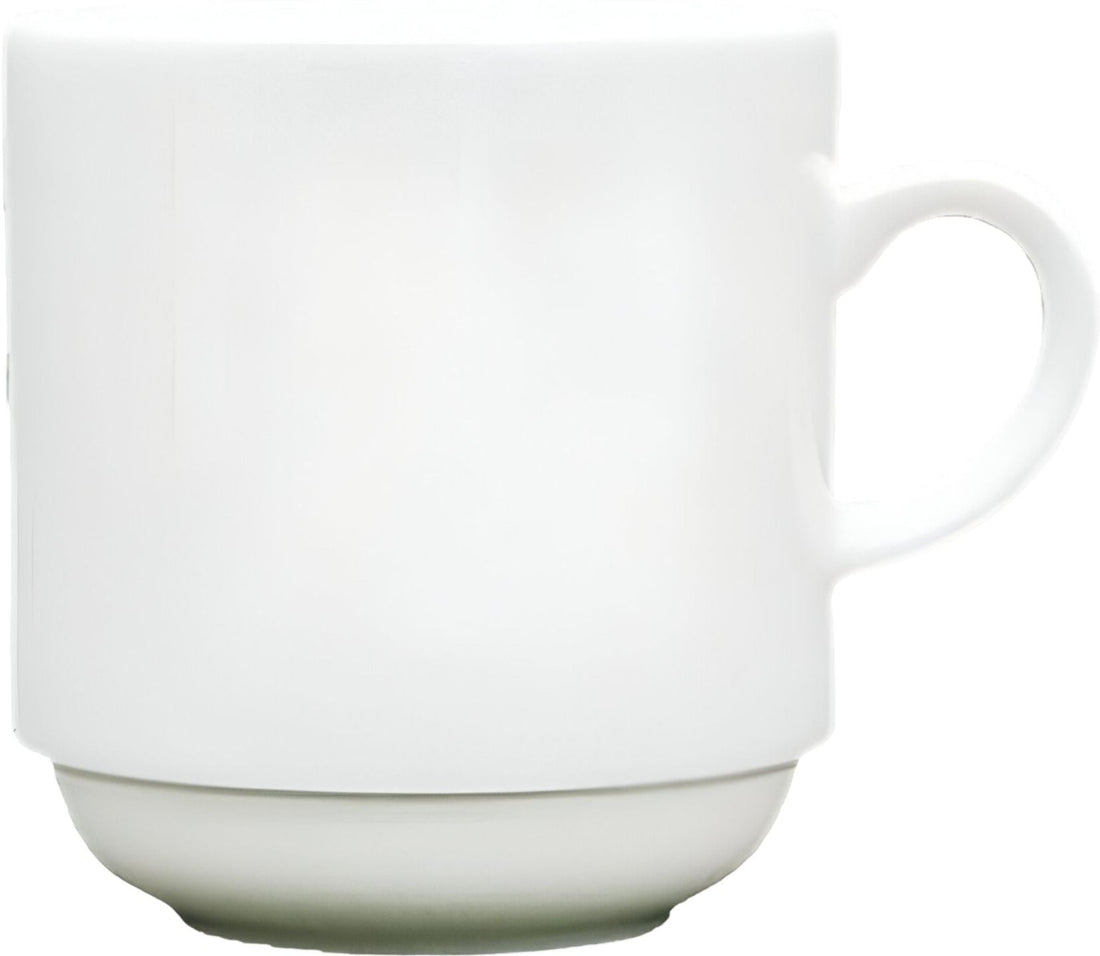 Fortessa - 4 PC 12 oz Fortaluxe SuperWhite Ilona Stackable Mug (.32 L) - 6200.F0000.09.5