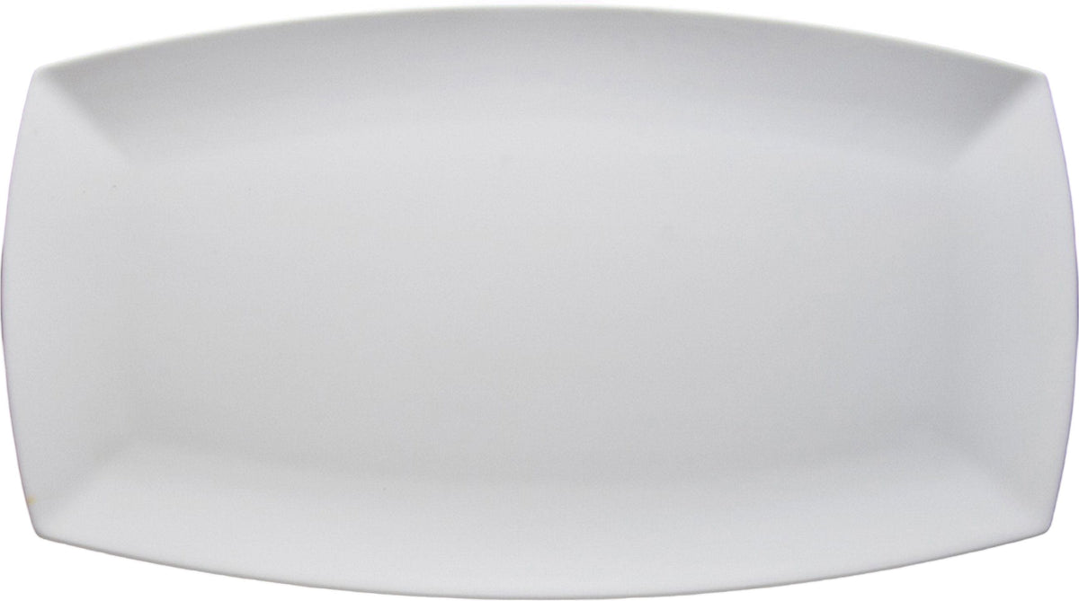 Fortessa - 4 PC 12.5" x 6.5" Fortaluxe SuperWhite Portela Rectanglular Coupe Tray (31.5 x 17 cm) - 590203 - DISCONTINUED