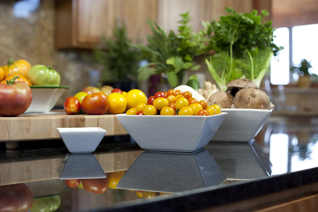 Fortessa - 4 PC 6" Fortaluxe SuperWhite Accentz Bowls Square Bowl (15 cm) - ALU-00-063 - DISCONTINUED