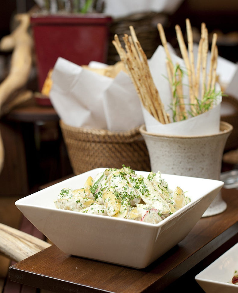 Fortessa - 4 PC 8" Fortaluxe SuperWhite Plaza Deep Square Bowl (20 cm) - V0818-0115