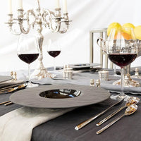 Fortessa - 4 PC 8" Fortaluxe SuperWhite Slayte Wide-Rim Bowl (20 cm) - 3000.BLK.20