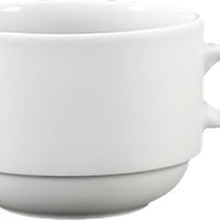 Fortessa - 4 PC 8 oz Fortaluxe SuperWhite Ilona Stackable Coffee Cup (.26 L) - 6200.F0000.10 - DISCONTINUED