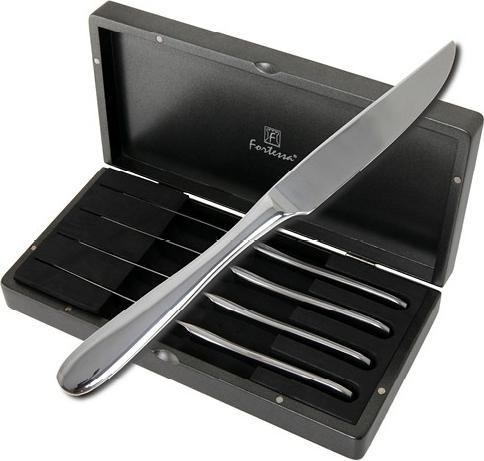 Fortessa - 4 PC Grand City Stainless Steel Solid Handle Steak Knife Set - 4PS-622