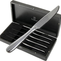 Fortessa - 4 PC Grand City Stainless Steel Solid Handle Steak Knife Set - 4PS-622