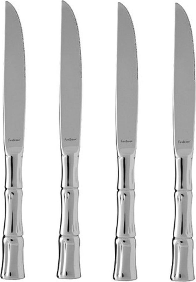 Fortessa - 4 PC Royal Pacific Stainless Solid Handle Steak Knife Set - 4PS-127 - DISCONTINUED