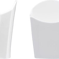 Fortessa - 4 Pc 3" x 2" x 4" Fortaluxe SuperWhite Food Truck Vitrified China Small Fry Cups (8 x 5 x 10.7 cm) - 4600.F0000.07