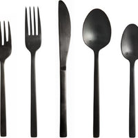 Fortessa - 5 PC Arezzo Brushed Black Place Setting - 5PPS-1656B-05
