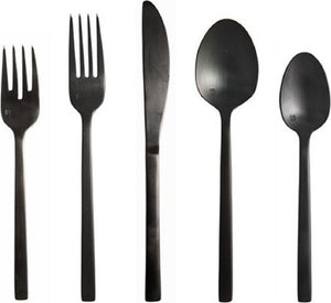 Fortessa - 5 PC Arezzo Brushed Black Place Setting - 5PPS-1656B-05