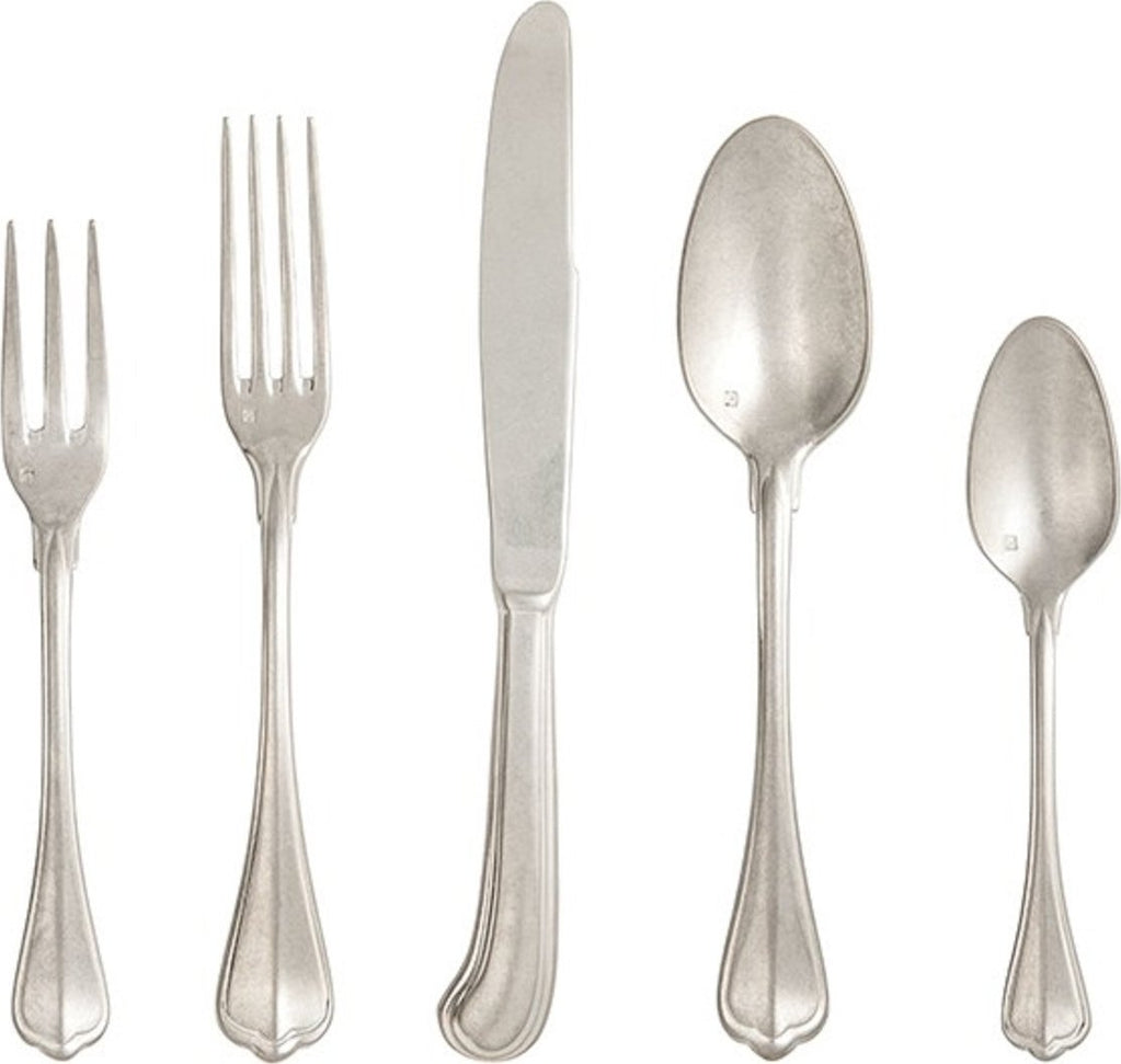 Fortessa - 5 PC San Marco Antiqued Stainless Steel Place Setting - 5PPS-190T-05