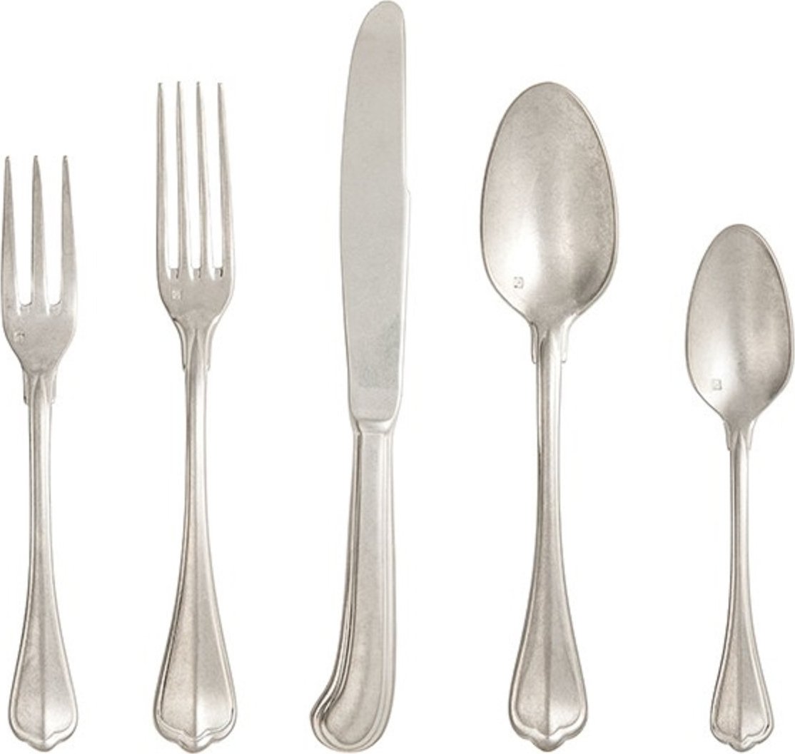 Fortessa - 5 PC San Marco Antiqued Stainless Steel Place Setting - 5PPS-190T-05