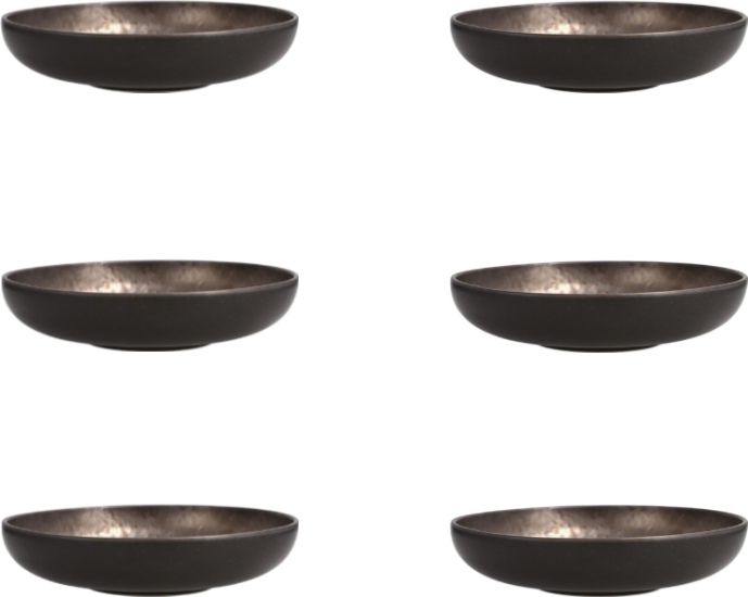 Fortessa - 59 Oz Nivo Metallic Low Dinner Bowl, Pack of 6 - D752.126.0000