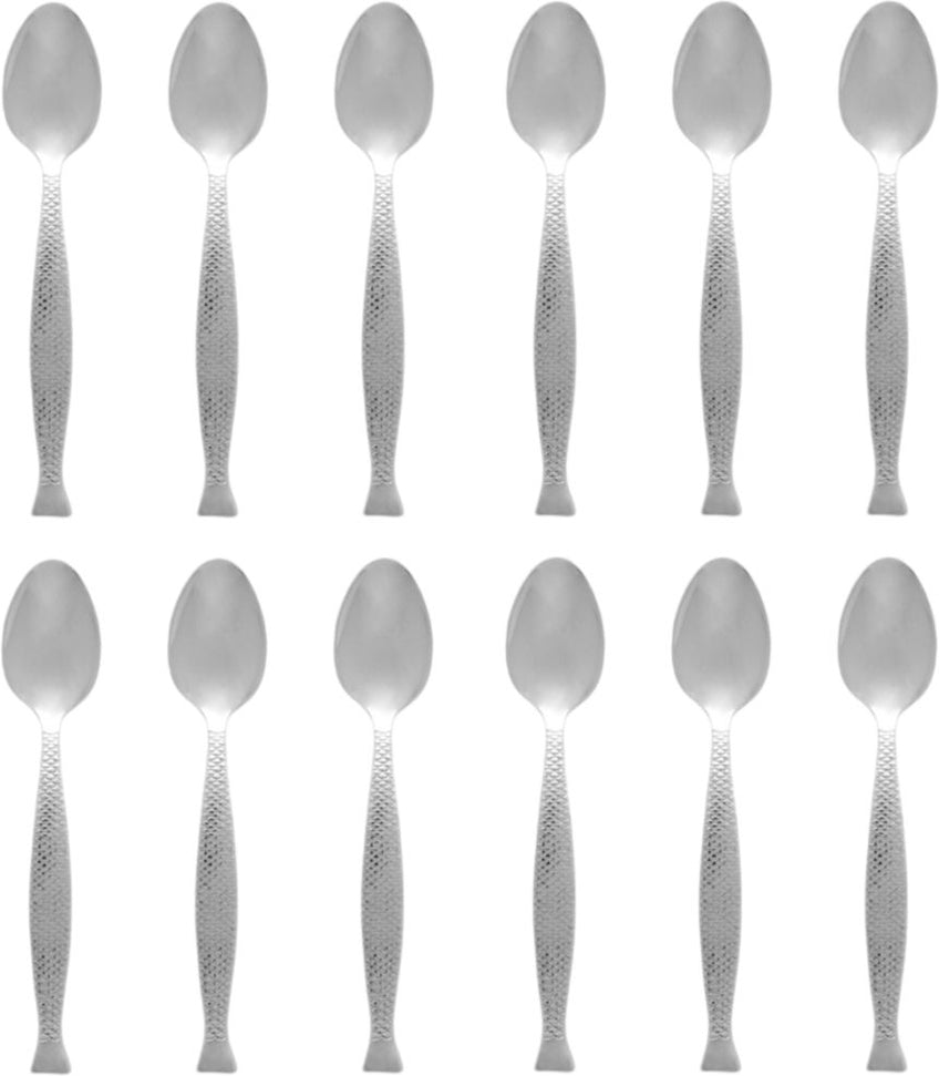 Fortessa - 5.6" Stainless Steel Siren Tea/Coffee Spoon, Pack of 12 - DVMETD800021