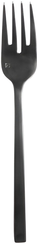 Fortessa - 6.25" Arezzo Brushed Black Titan PVD Stainless Steel Appetizer/Cake Forks, Pack of 12 - 1.6B.165.00.038