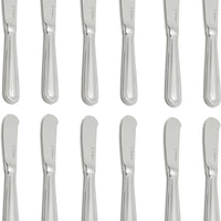 Fortessa - 6.7" Caviar Stainless Steel Butter Knives, Pack of 12 - 1.5.136.00.053 - DISCONTINUED
