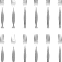 Fortessa - 6.9" Stainless Steel Siren Salad Fork, Pack of 12 - DVMETD800012