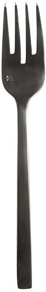Fortessa - 7" Arezzo Brushed Black Titan PVD Stainless Steel Salad Forks, Pack of 12 - 1.6B.165.00.012