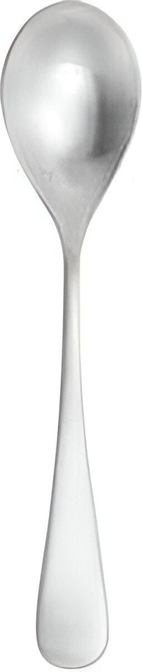 Fortessa - 7" Mariposa Stainless Steel Brushed Dessert/Soup Spoon, Pack of 12 - 1.5B.115.00.011