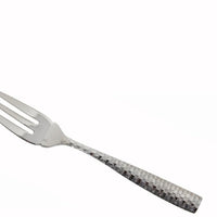 Fortessa - 7.2" Stainless Steel Lucca Faceted Fish Fork, Pack of 12 - 1.5.102.FC.031