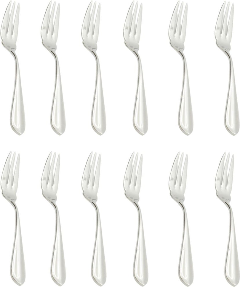 Fortessa - 7.3" Stainless Steel Forge Fish Fork, Pack of 12 - 1.5.109.00.031