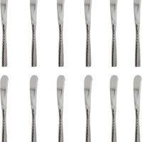 Fortessa - 7.5" Stainless Steel Lucca Faceted Fish Knife, Pack of 12 - 1.5.102.FC.032