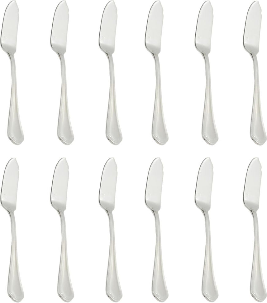 Fortessa - 7.6" Stainless Steel Medici Fish Knife, Pack of 12 - 1.5.110.00.032