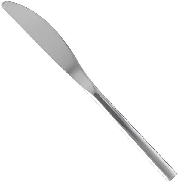 Fortessa - 8" Arezzo Stainless Steel Solid Handle Dessert Knives, Pack of 12 - 1.5.165.00.015