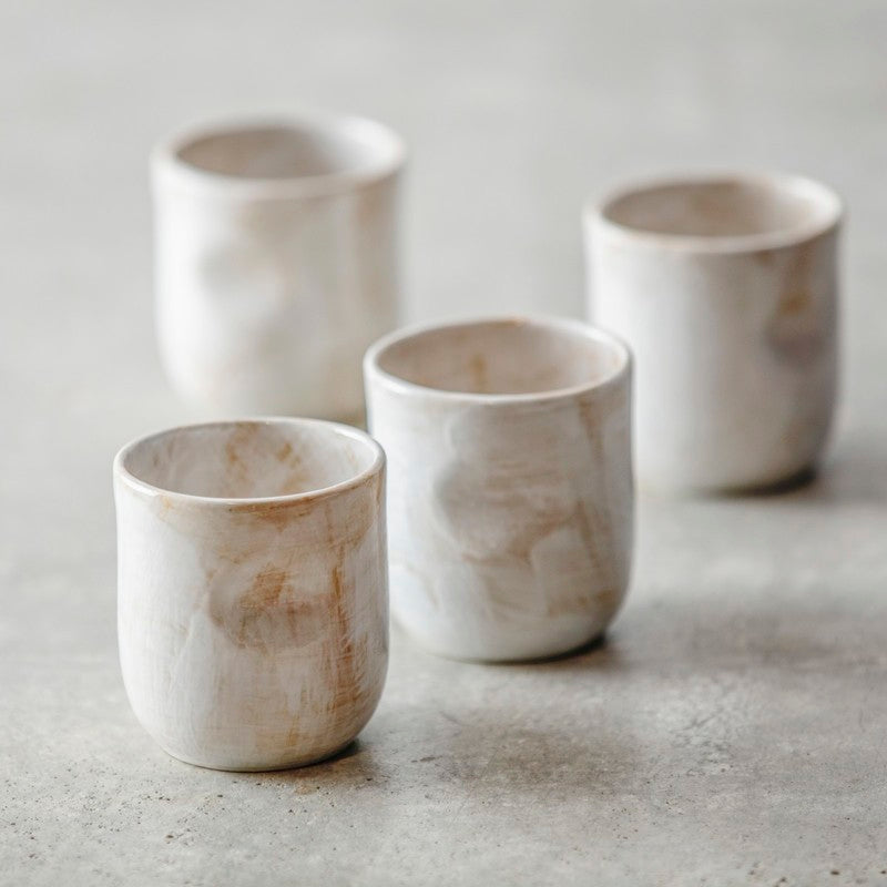 Fortessa - 8 Oz Estela White Coffee Cup, Pack of 4 (Collection No 2) - CT.2.WH.ESTE.08